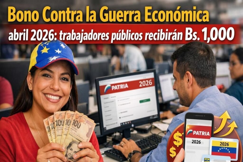 Bono Contra la Guerra Económica abril 2026
